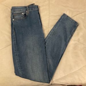 H&M blue high rise skinny jeans